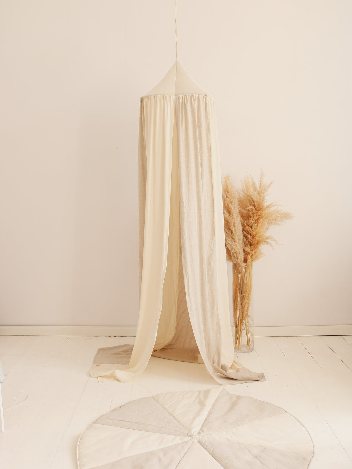 Organic Cotton and Linen Canopy - Cream Circus