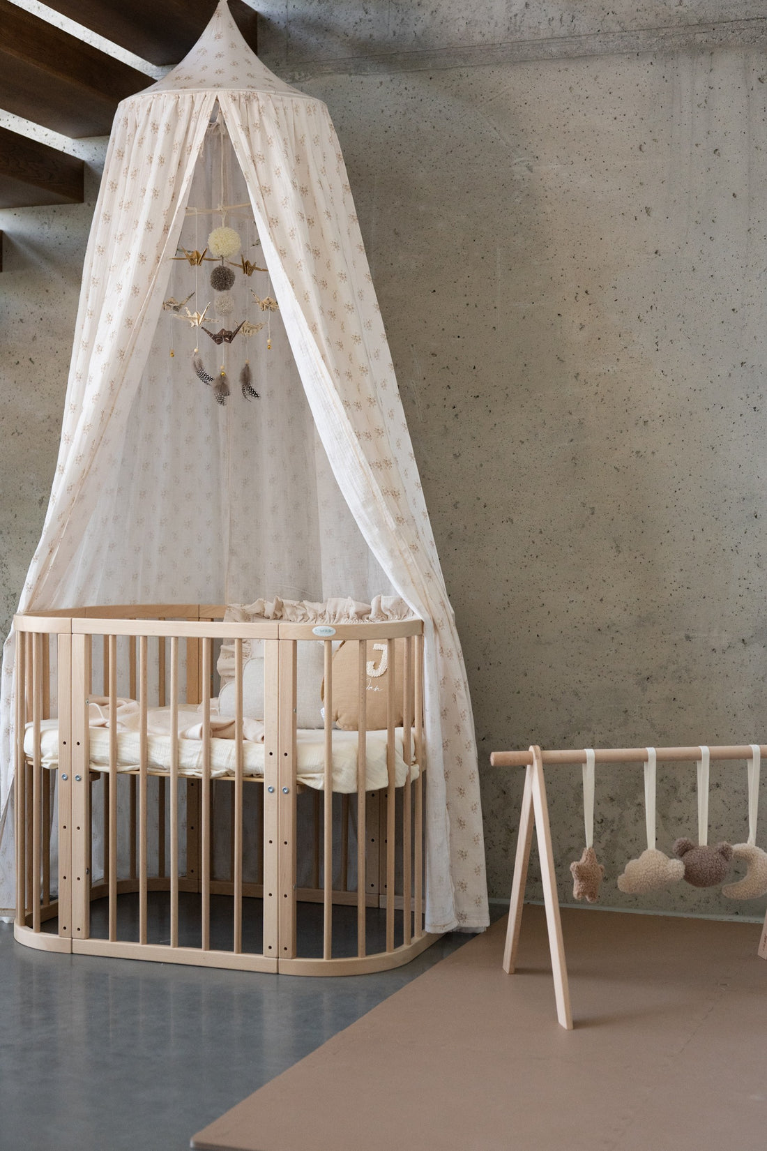 Organic Cotton Canopy - Boho Flowers