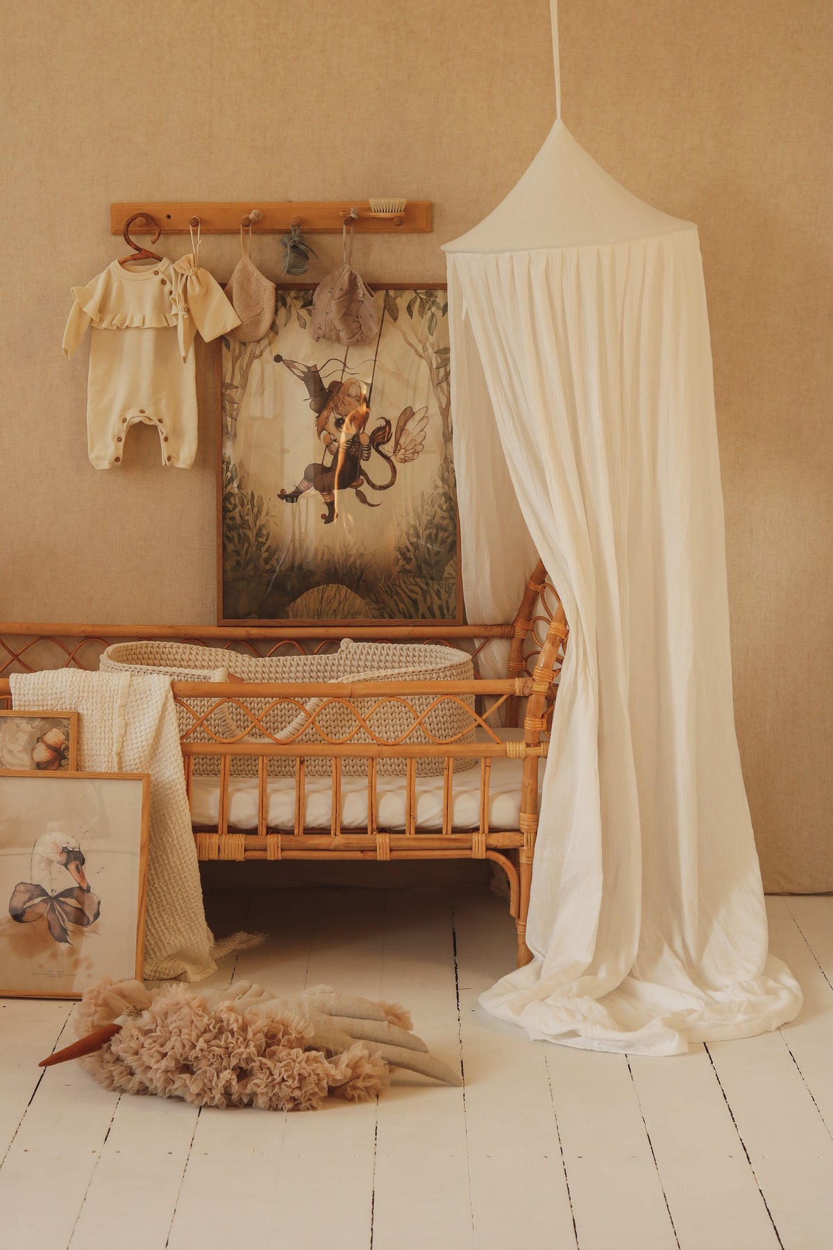 Organic Cotton Canopy - Cream Cotton