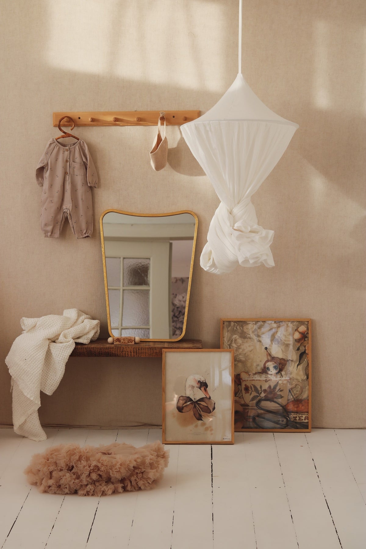Organic Cotton Canopy - Cream Cotton