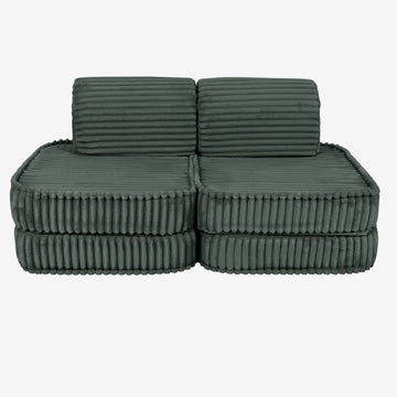 Small Modular Sofa for Kids - Churros Forest Green