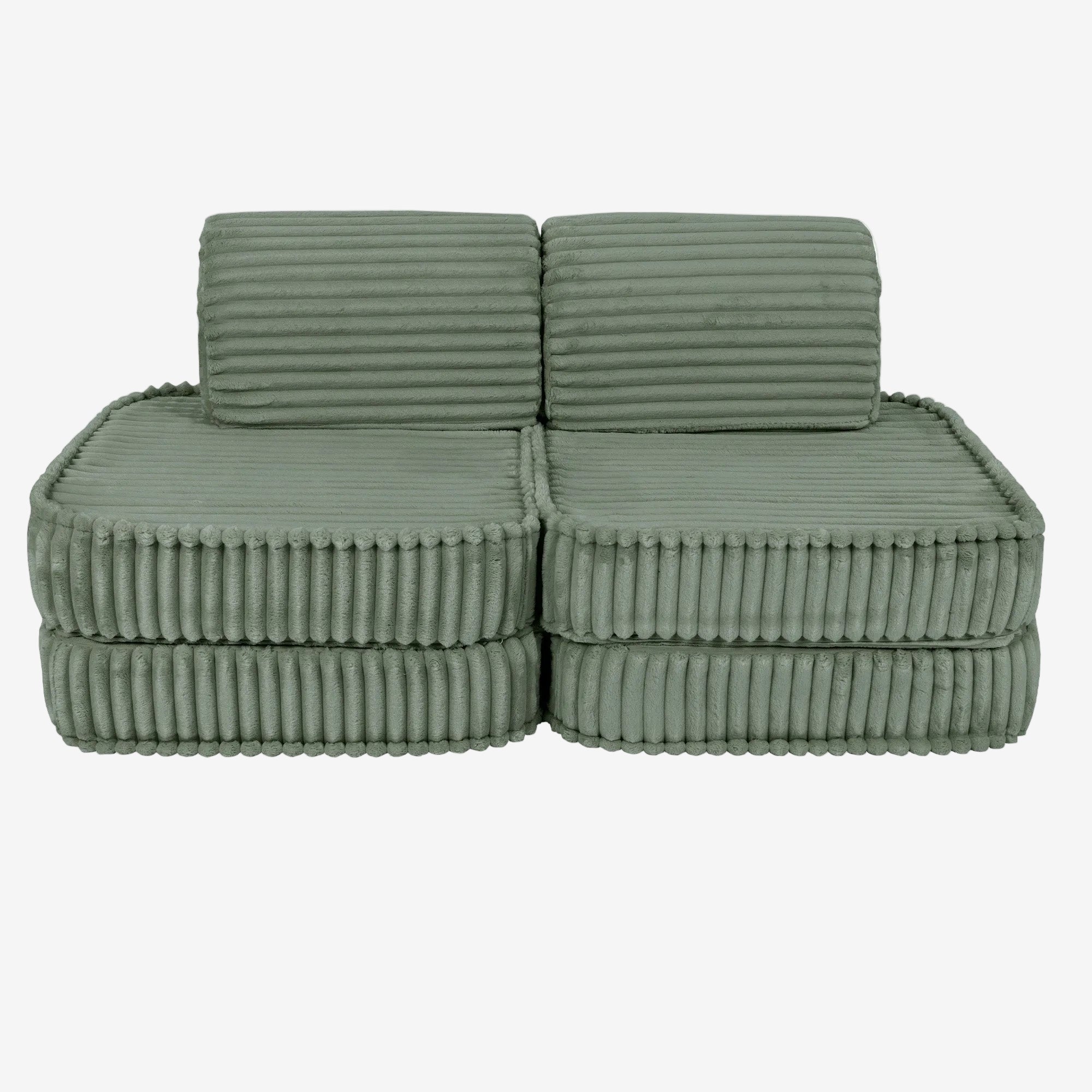 Small Modular Sofa for Kids - Churros Sage Green