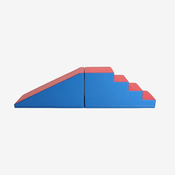 Soft Play Step and Slide Set - Blue and Red