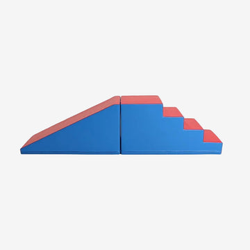Soft Play Step and Slide Set - Blue and Red