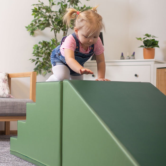 Soft Play Step and Slide Set - Green